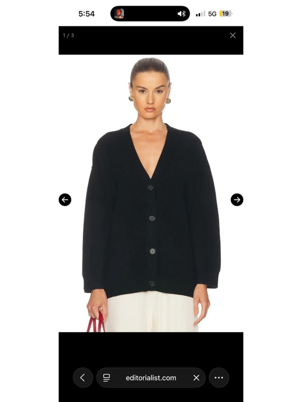 Jenni Kayne Cropped Cashmere Cocoon Cardigan L